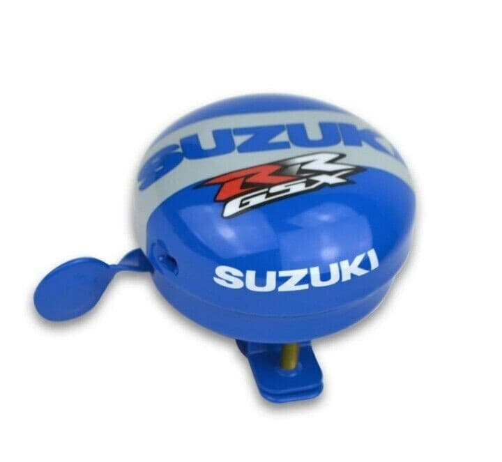 Kiddimoto OFFICIAL SUZUKI GSXR BELL Bike Bell Horn Pull Across Ring Children's