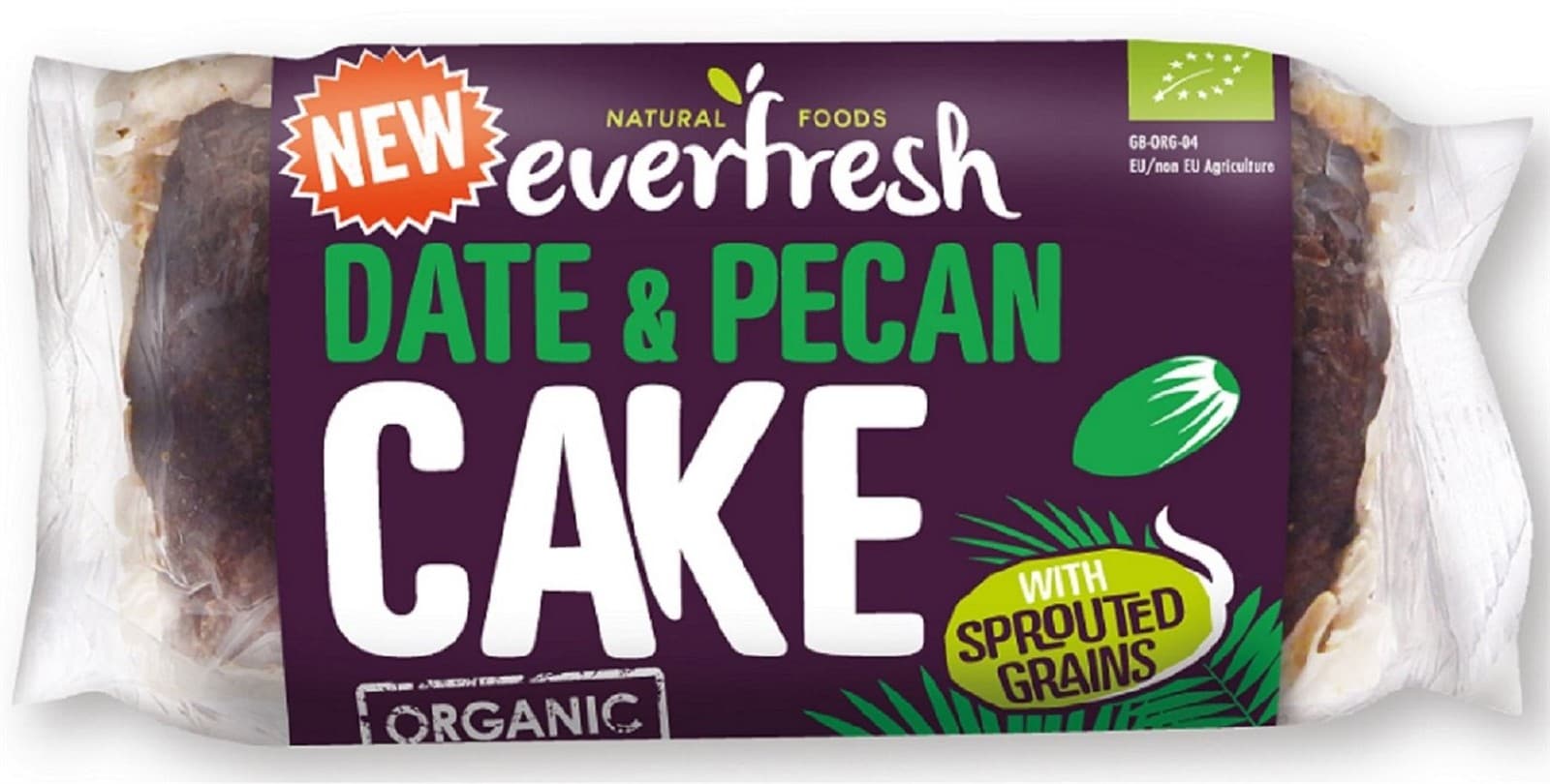Everfresh Natural Foods Organic Sprouted Date and Pecan Cake 350g