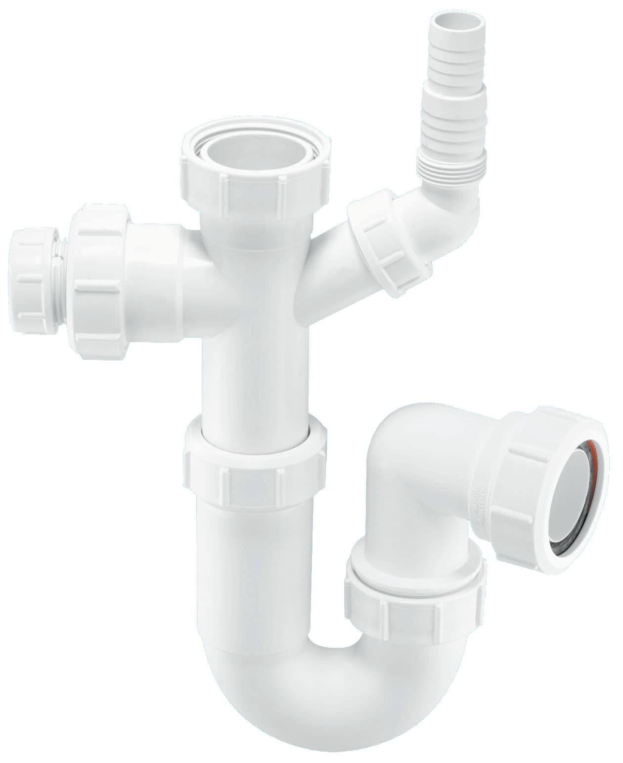 McAlpine ASC10-CO 75mm Water Seal 1.5\"Mult Outlet Sink Trap 19/23mm Pipe Connect