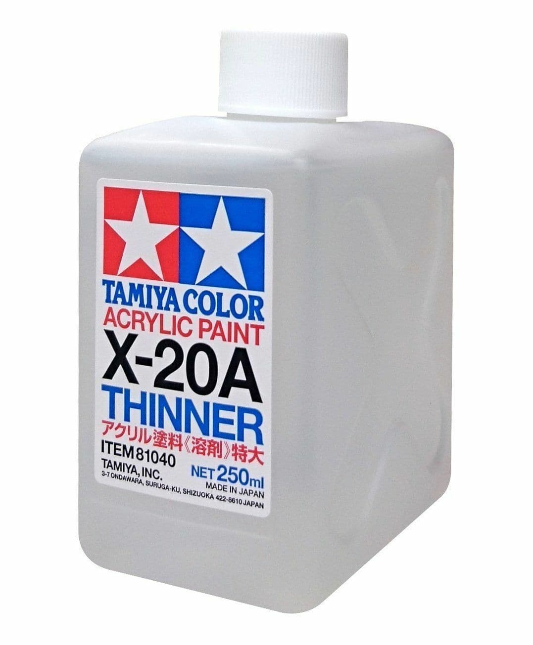 Tamiya 81040 X-20A Acrylic Paint Thinner 250ml Bottle