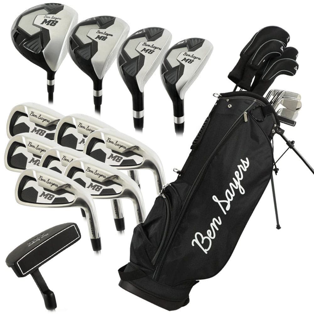 Ben Sayers M8 Mens Golf Package Set 6 12 Clubs Cart Stand Bag Steel Graphite