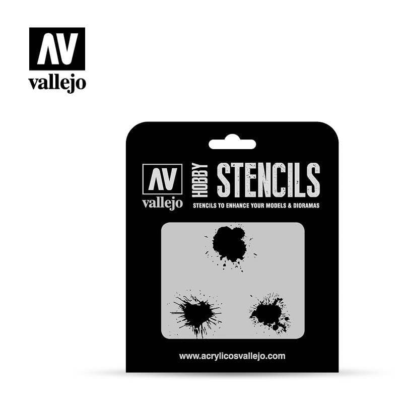 Vallejo Stencil ST-TX005 Paint Stains 1/35 Vallejo