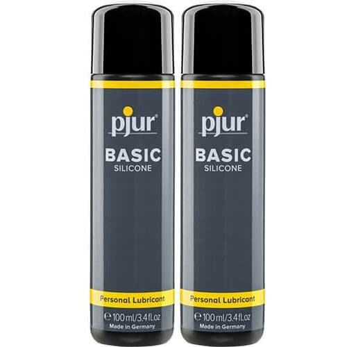 Pjur Basic Lubricant Silicone Condom Friendly 2 Bottles (100ml)