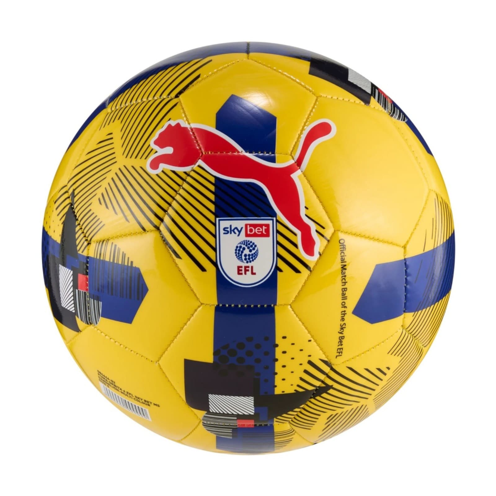 Puma Football Orbita 6 EFL Sky Bet Training Ball 25/26 Season Yellow Size 5