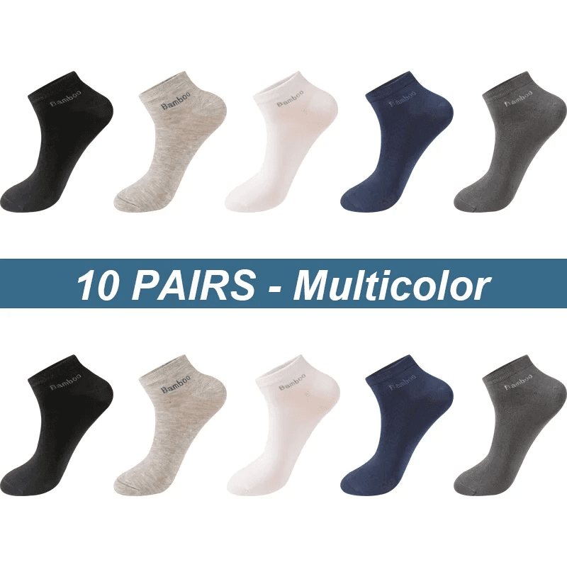 High Quality 10Pairs/Lot Men'S Bamboo Fiber Socks Short Casual Breatheable Anti-