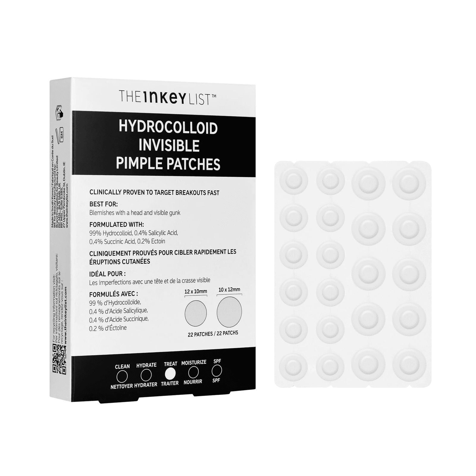 The INKEY list Hydrocolloid Invisible Pimple 22 count (Pack of 1)| Pack 1