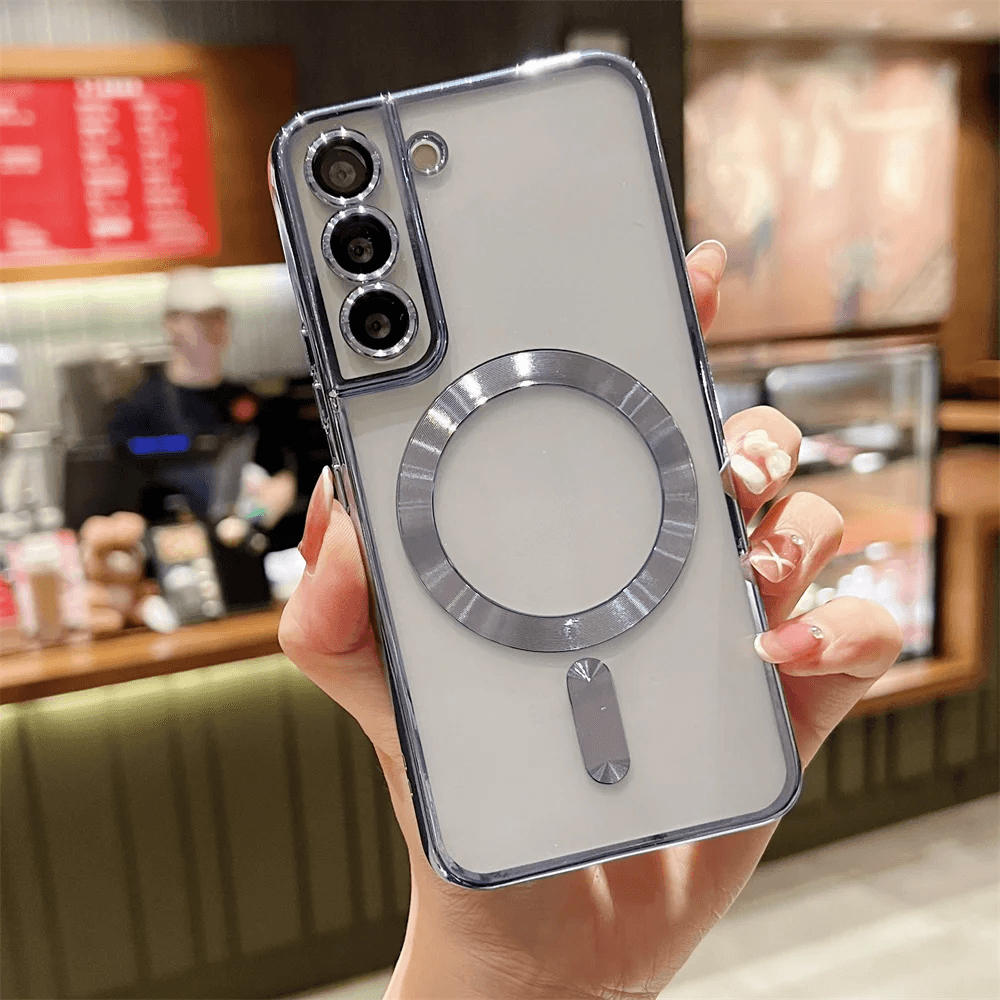 Plating Silicone Clear Magnetic for Magsafe Case for Samsung S26 S25 S24 S23 S22