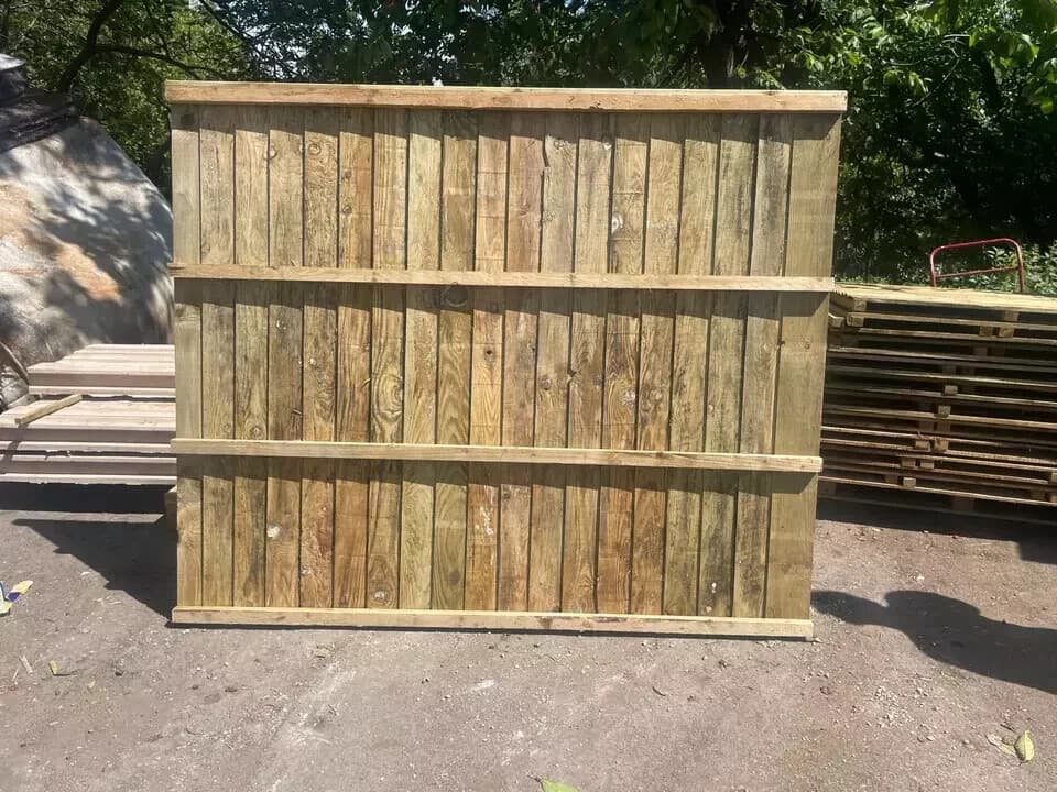 Pressure Treated Wooden Feather Edge Fence Panel 6X3 Pack of 7