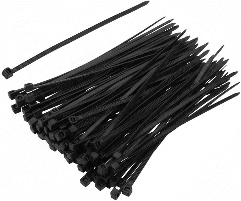 Amyu 100 Pack Cable Ties Black| 4\" Zip Ties| 18Lbs Tie Straps Self Locking Tie W