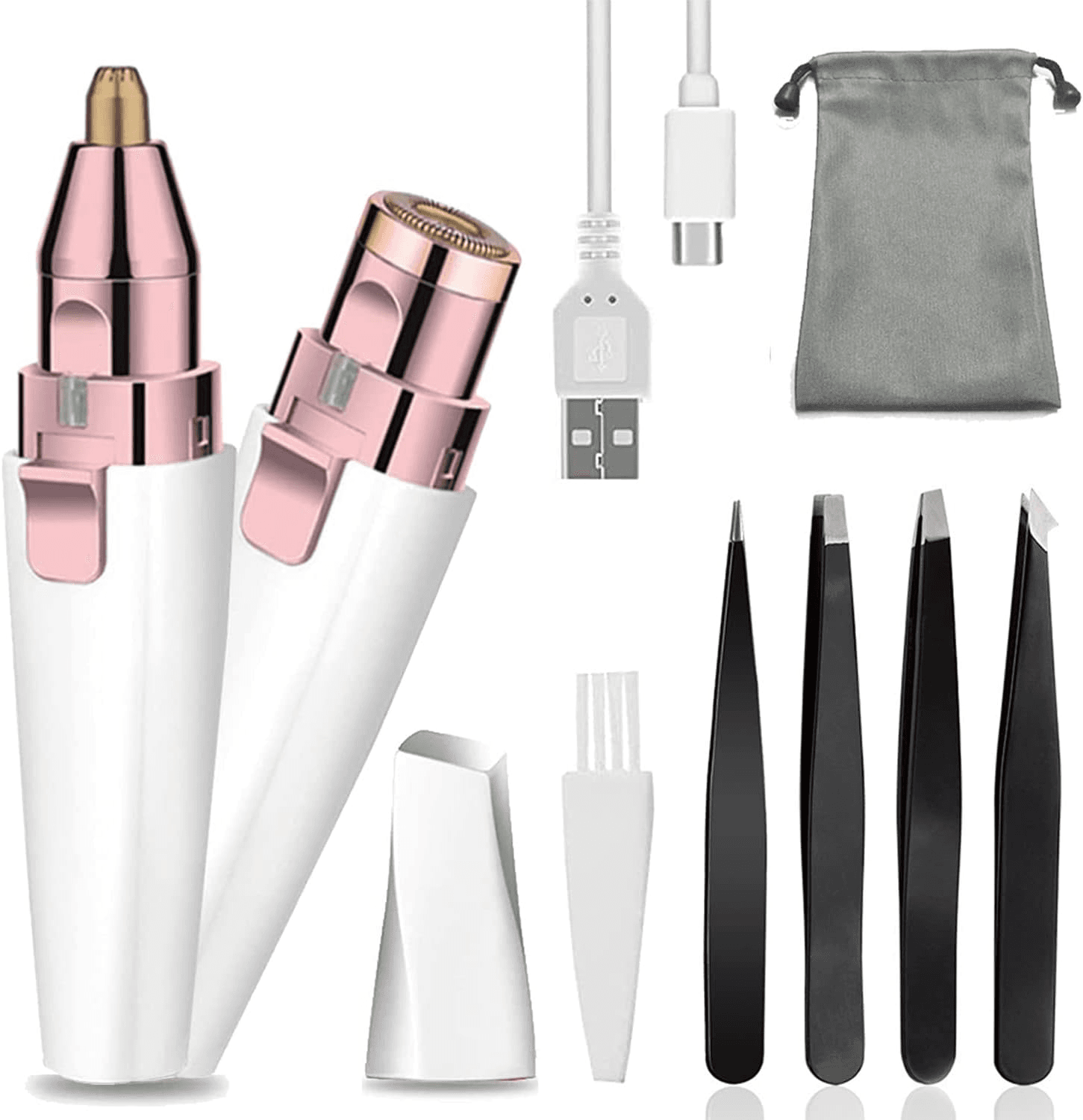Flawless Facial Hair Remover| Painless Nose Hair Trimmer for Women'S Face| Ear,