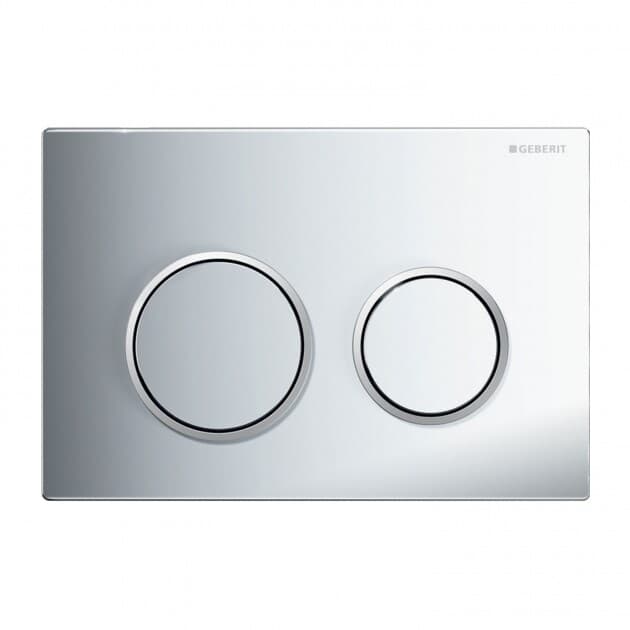 Geberit Omega20 Dual Flush Plate for 120mm Omega Cistern Gloss/Matt Chrome 115.0
