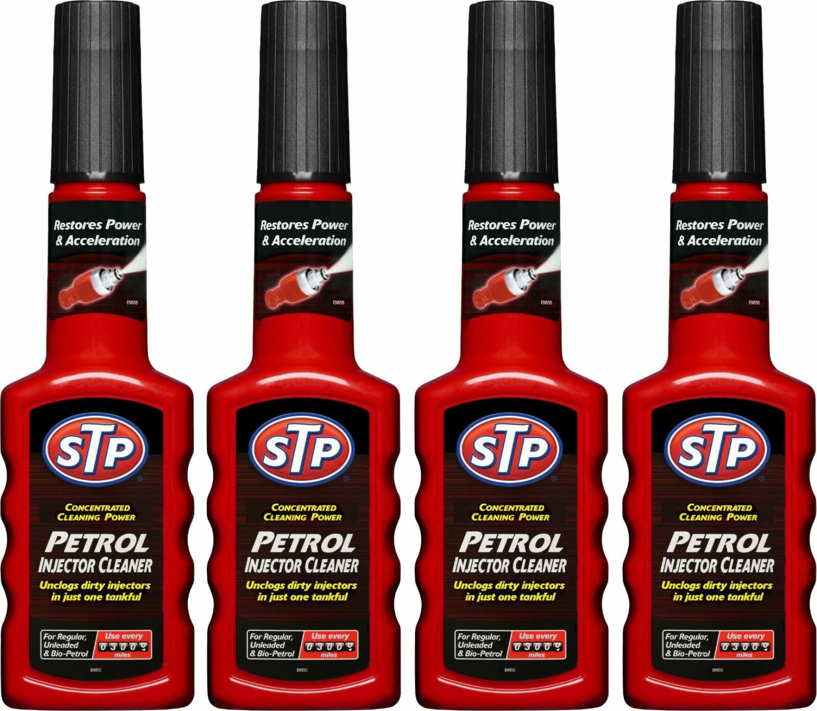 4x STP Petrol Treatment Fuel System Cleaner Inject Additive 200ML Improve Power