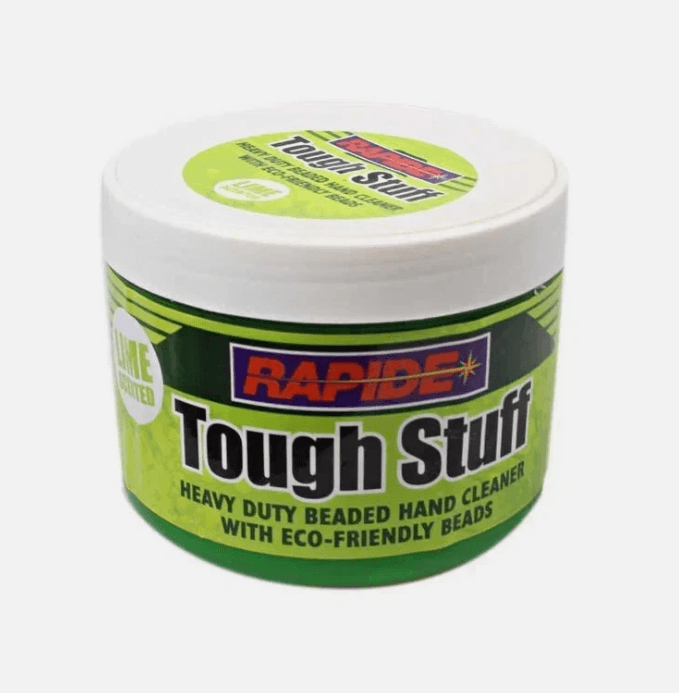 2 X TOUGH STUFF HAND CLEANER HEAVY DUTY LIME BEADED SOAP REMOVES OIL 450ML