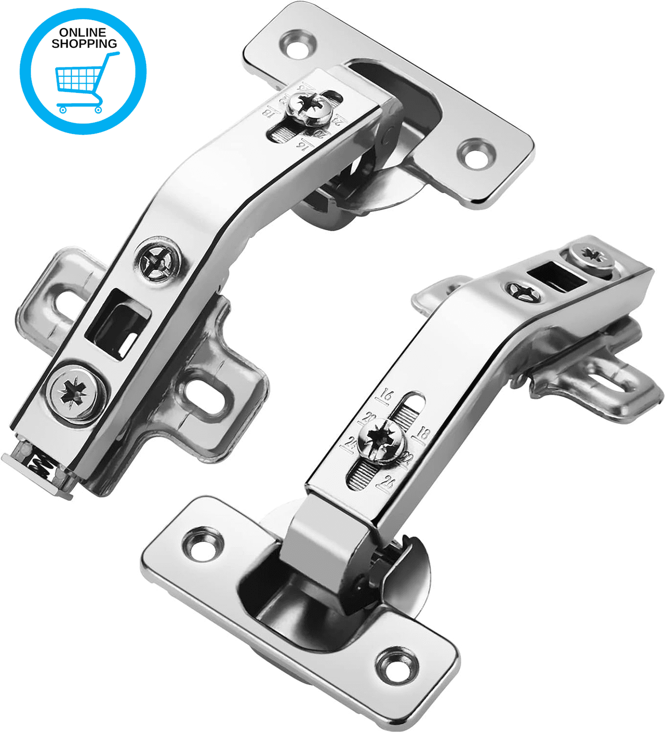 2 Pack 1 Pairs 135° Lazy Susan Hinge| Full Overlay Concealed for Corner Kitchen