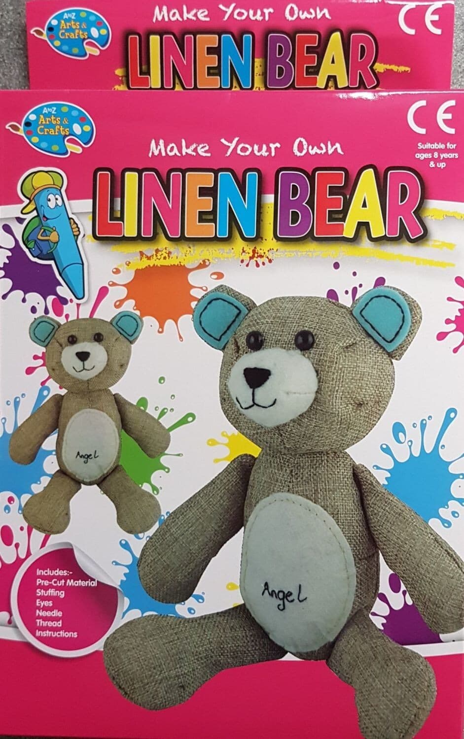 Arts and Crafts Kids Childs Present Stocking Filler Make your own linen bear kit