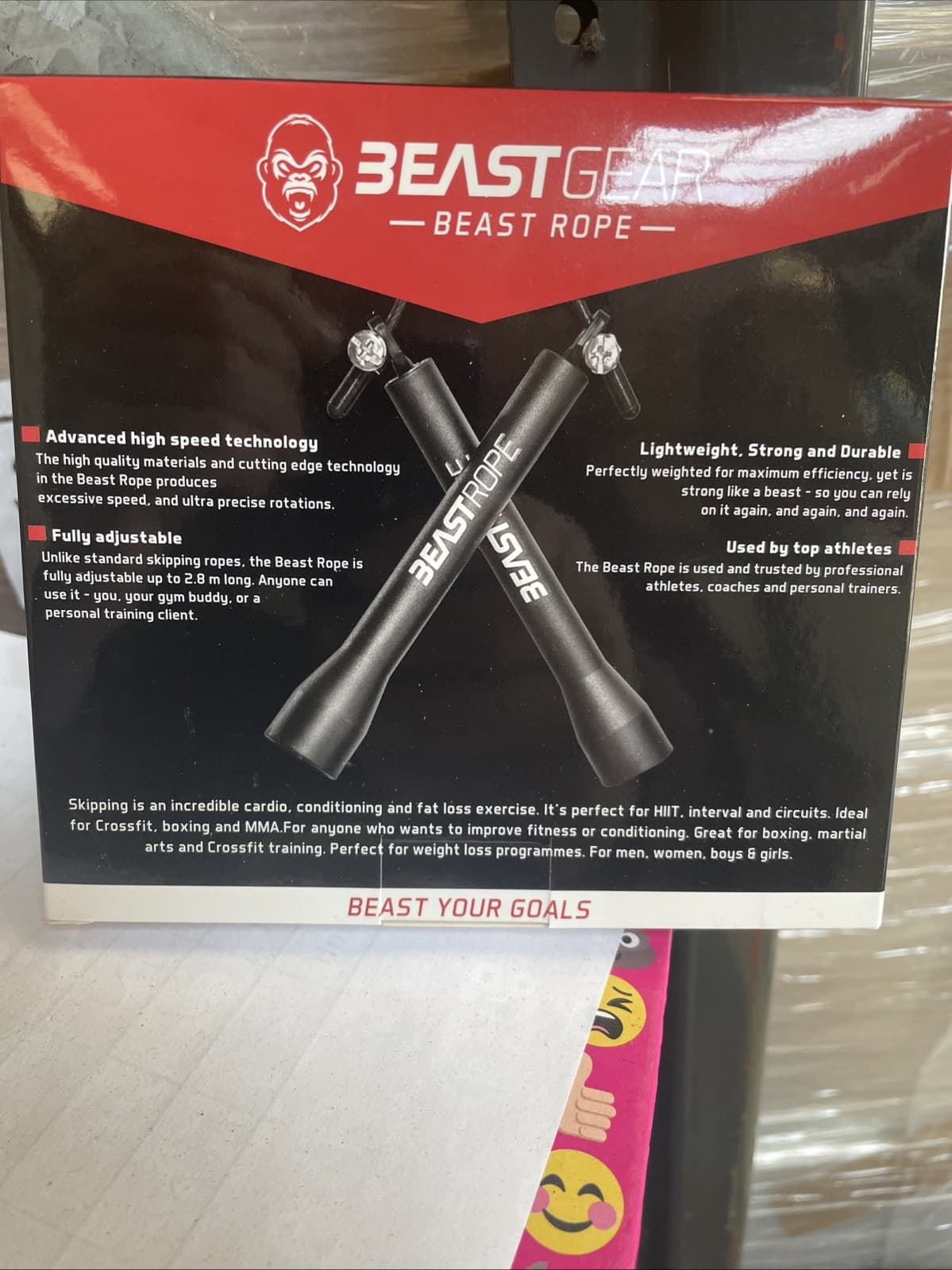 Beast Gear Skipping Rope Adult Boxing Speed Fitness Jump for MMA HIIT Workout