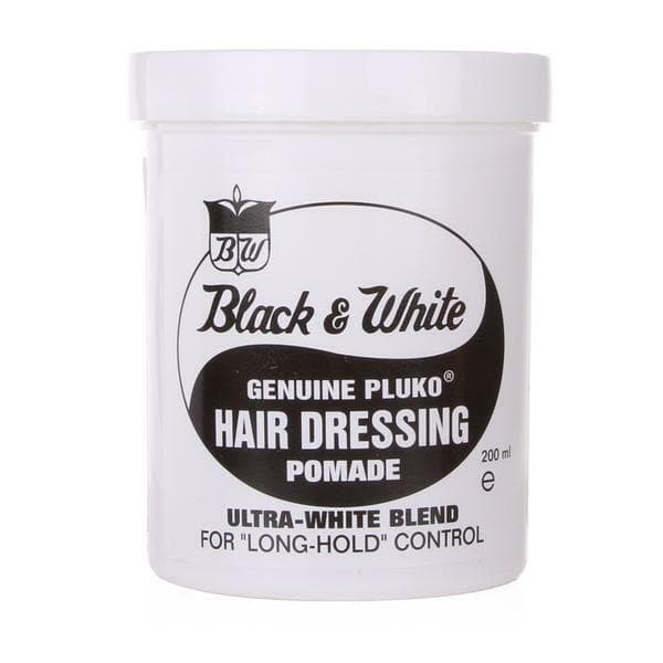 Black and White Hair Dressing Pomade fro Long Hold Control Ultra White Blend 200ml