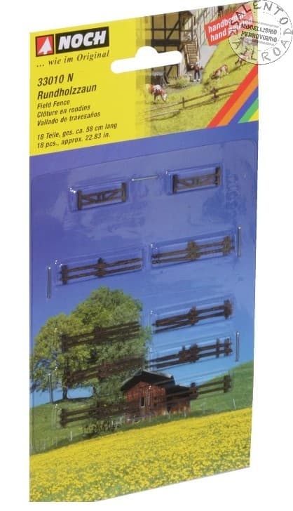 Noch 33010 - N Scale 1:160 - Wooden Rural Fence 58 Cm Long