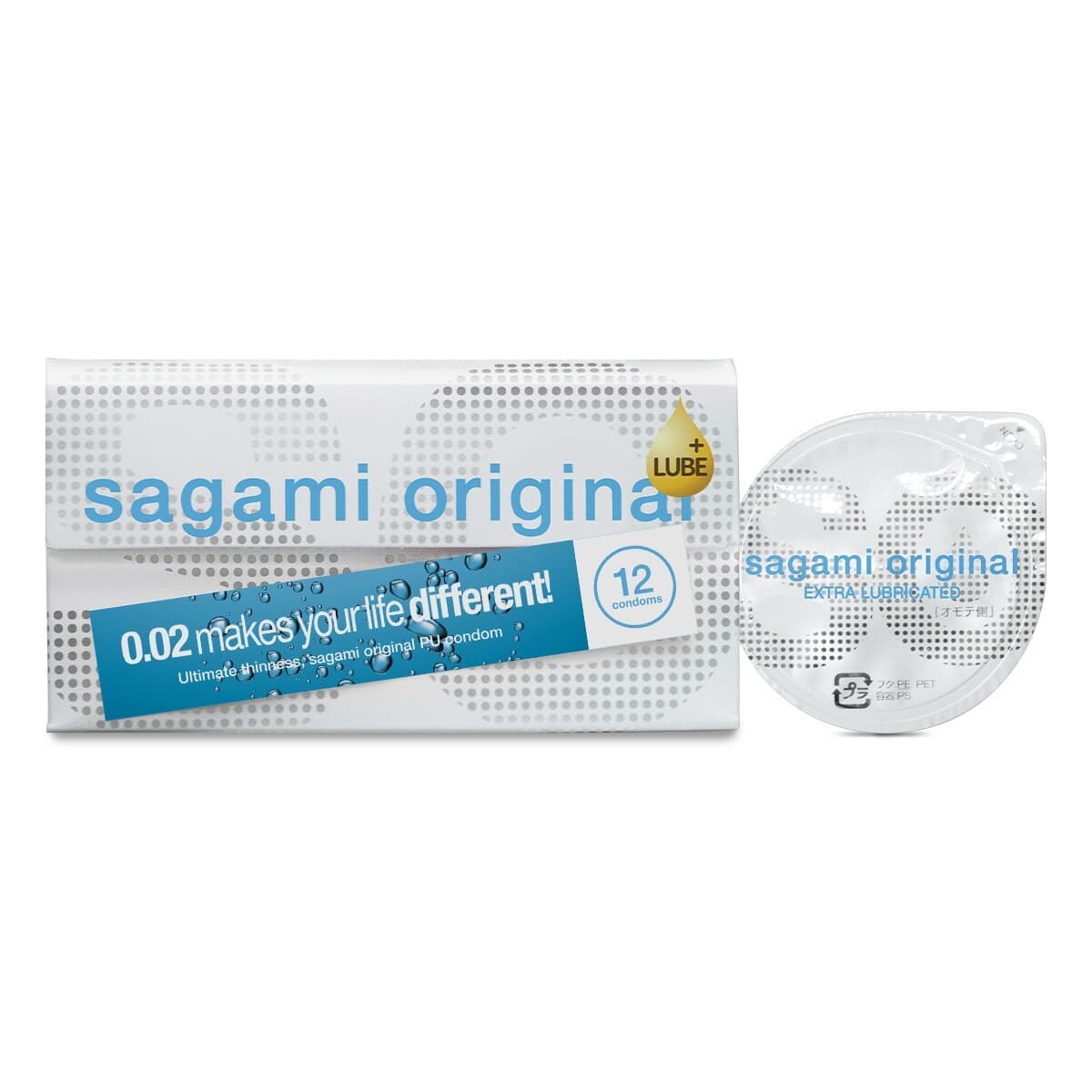 Japan Sagami Original 0.02 Extra Lubricated 12's Pack PU Condom