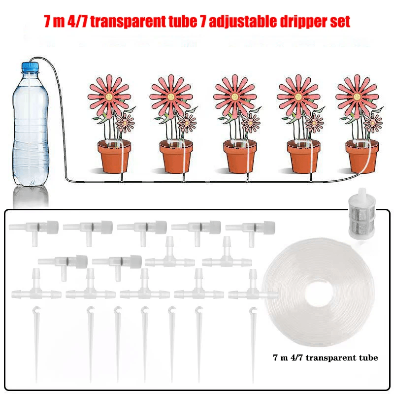 Garden Drip Irrigation Kit with Regulating Valve Potted Plant Watering Device 4/