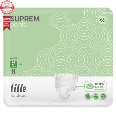 14 x Lille Suprem Incontinence Pants Super | Extra Large |1 Pack of 14 | 1750ml
