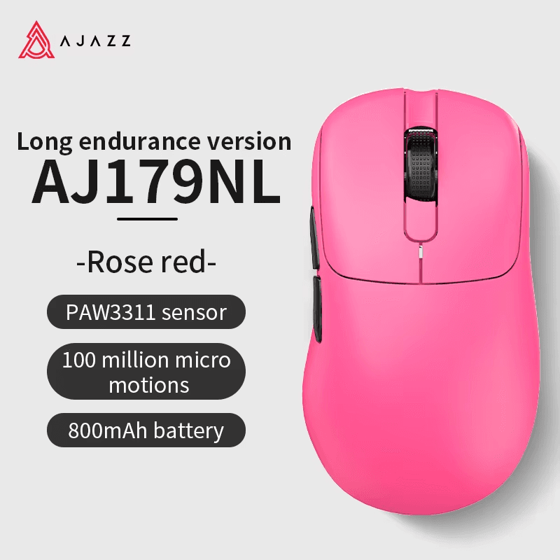 AJ179 PRO PAW3395 Lightweight Wired Wireless Mouse with Magnetic Charging Base E