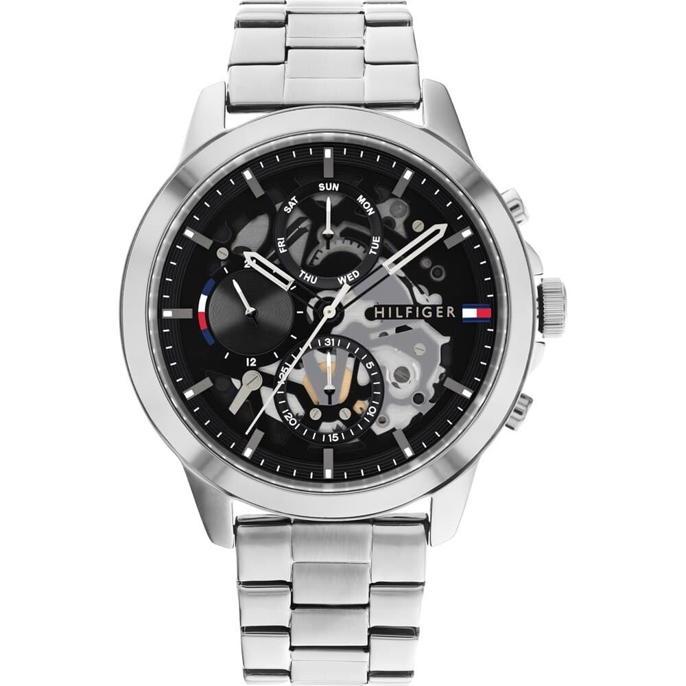 Tommy Hilfiger Watch Men's Silver Skeleton 1710477