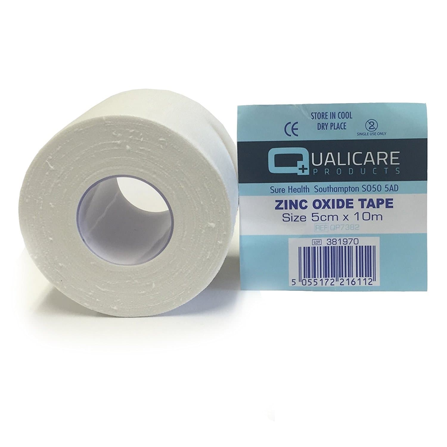5CM x 10M ZINC OXIDE TEARABLE STRAPPING TAPE x 2 ROLLS - SPORTS| FIRST AID,