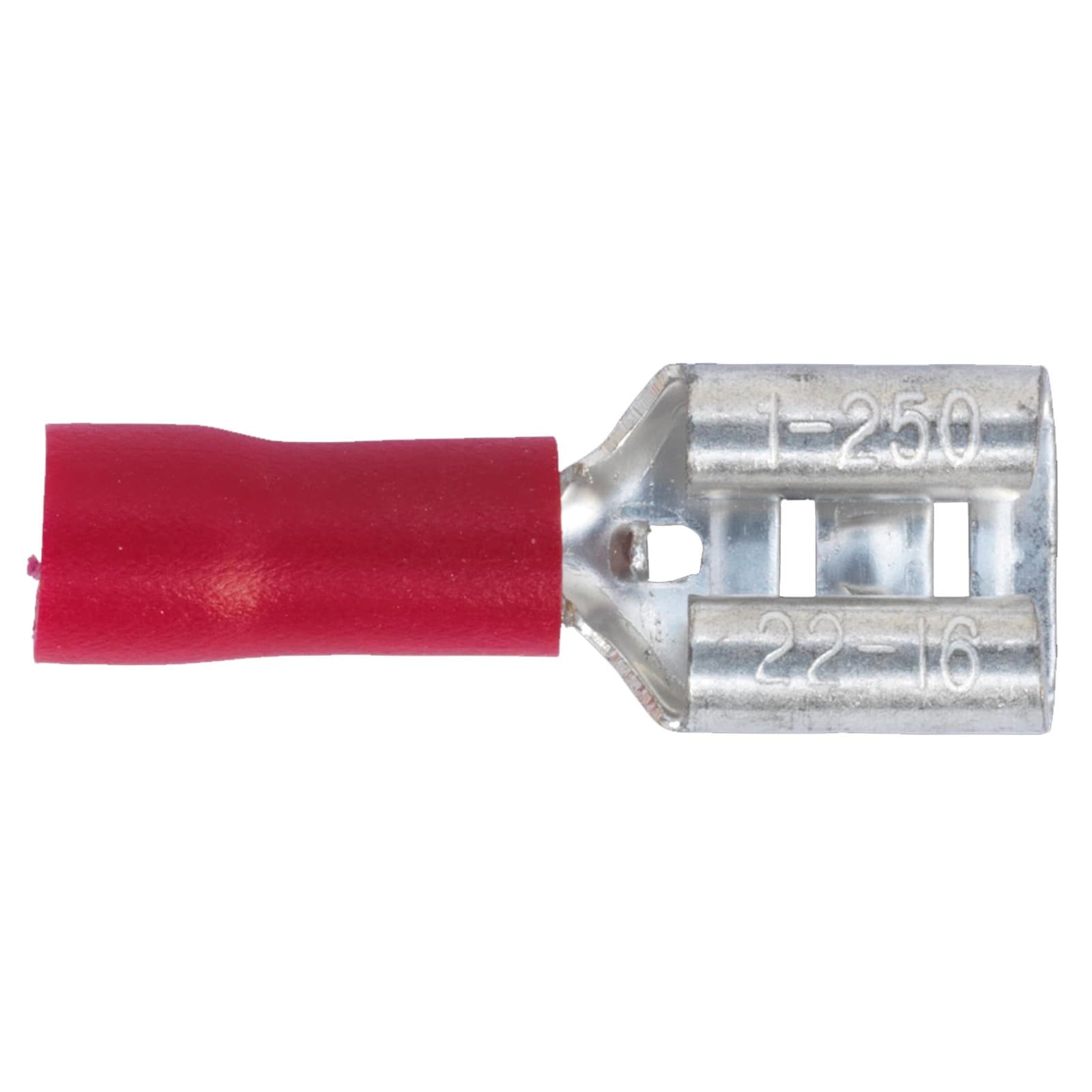 Sealey 100PC Insulated Female Spade Terminals Electrical Crimp Connectors Red