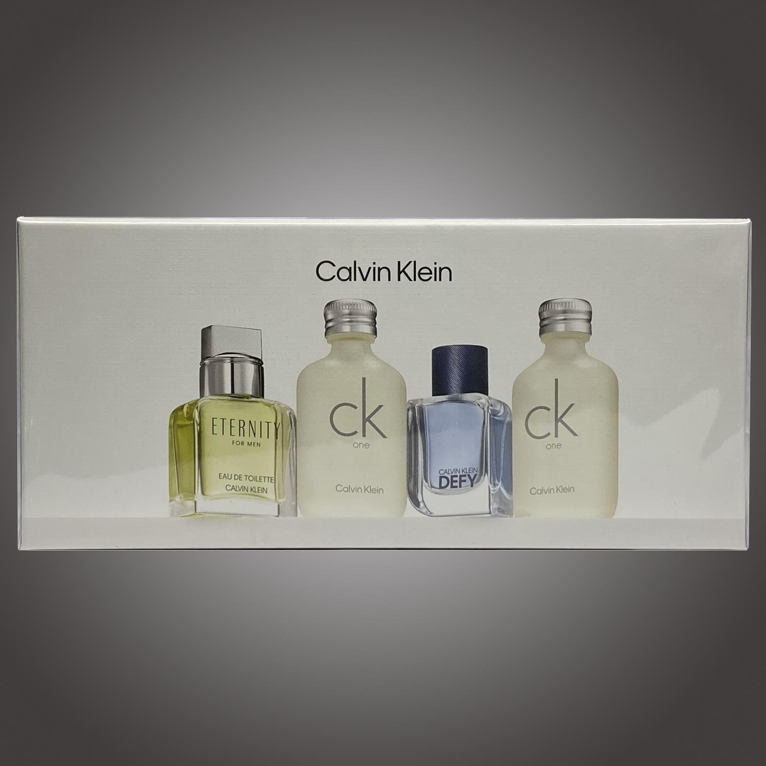 Calvin Klein Mens Miniature Travel Set - Defy,Eternity| cKone Eau de Toilette x2
