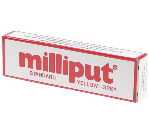 Milliput Standard Two Part Epoxy Putty Filler Yellow/Grey