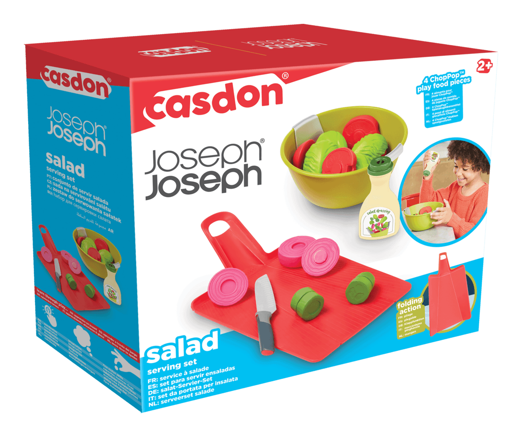 Casdon Joseph Joseph Salad Serving Set Kids Roleplay Toy Kitchen Playset