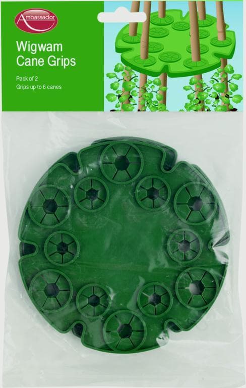 Ambassador Green Plastic Wigwam Cane Grips Pk2 SGS250