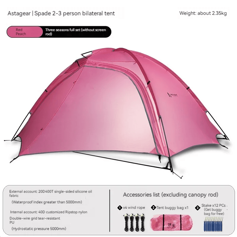 ASTA GEAR Outdoor Camping Professional Camping and Mountaineering Tent| Two Pers