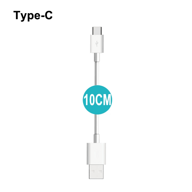 Type C Micro USB Cable 10/20Cm Short Fast Charging for Samsung Xiaomi Huawei And