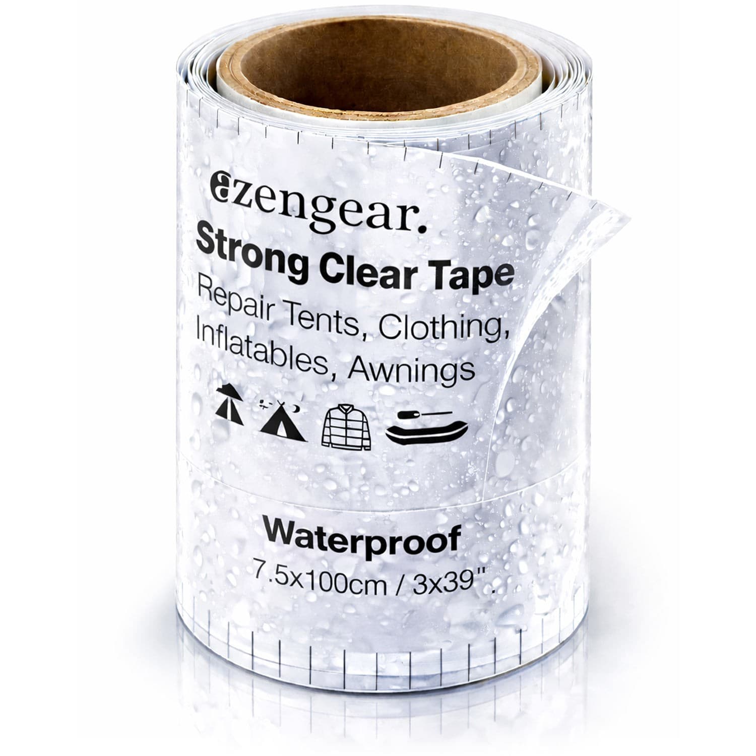 Tenacious Waterproof Tape for Tent Repair| Jacket Patch Kit| Awnings (Clear)
