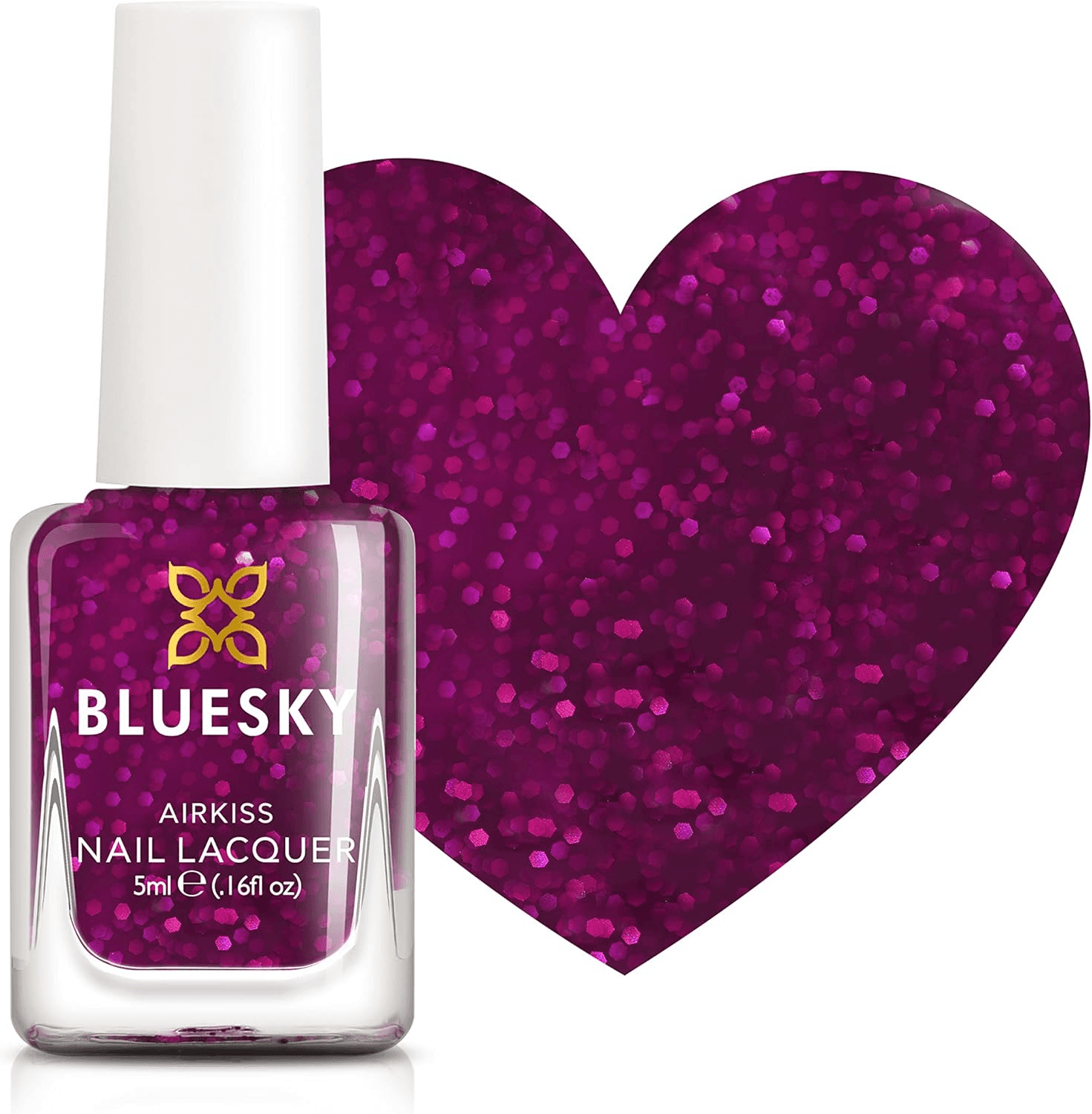 Kids Nail Varnish| All That Glitters| Pink| Easy Peel-Off| Non-Toxic| Water-Base