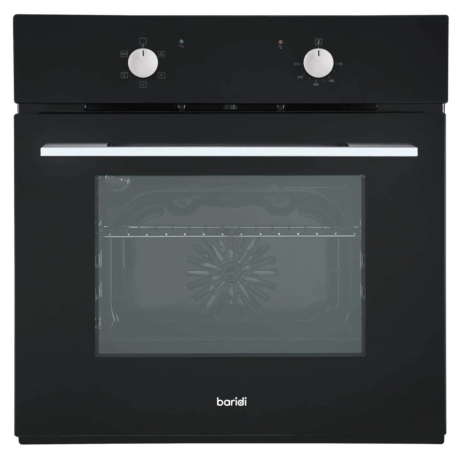 Built-In Oven| Five Function Fan Assisted| 60cm| 55L Capacity - Black