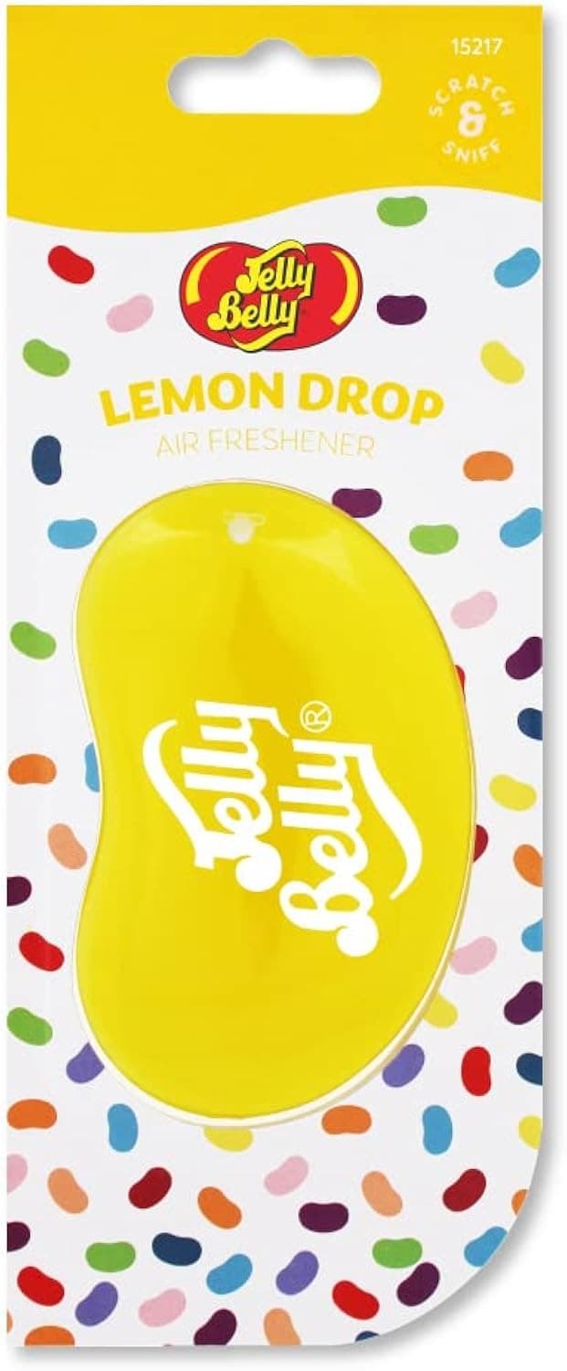 Jelly Belly 3D Jelly Bean Air Freshener Lemon Drop – Long-Lasting Car Scent