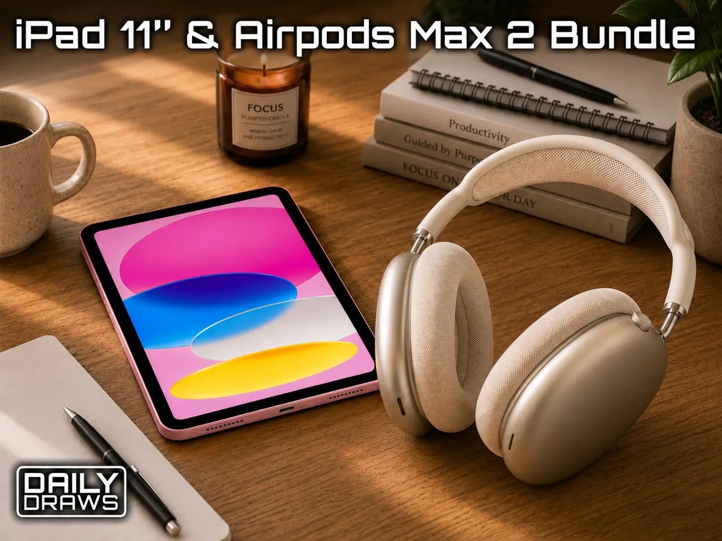 Apple Ipad 11" Latest Model PLUS Airpods Max 2 Bundle - pick your own colour