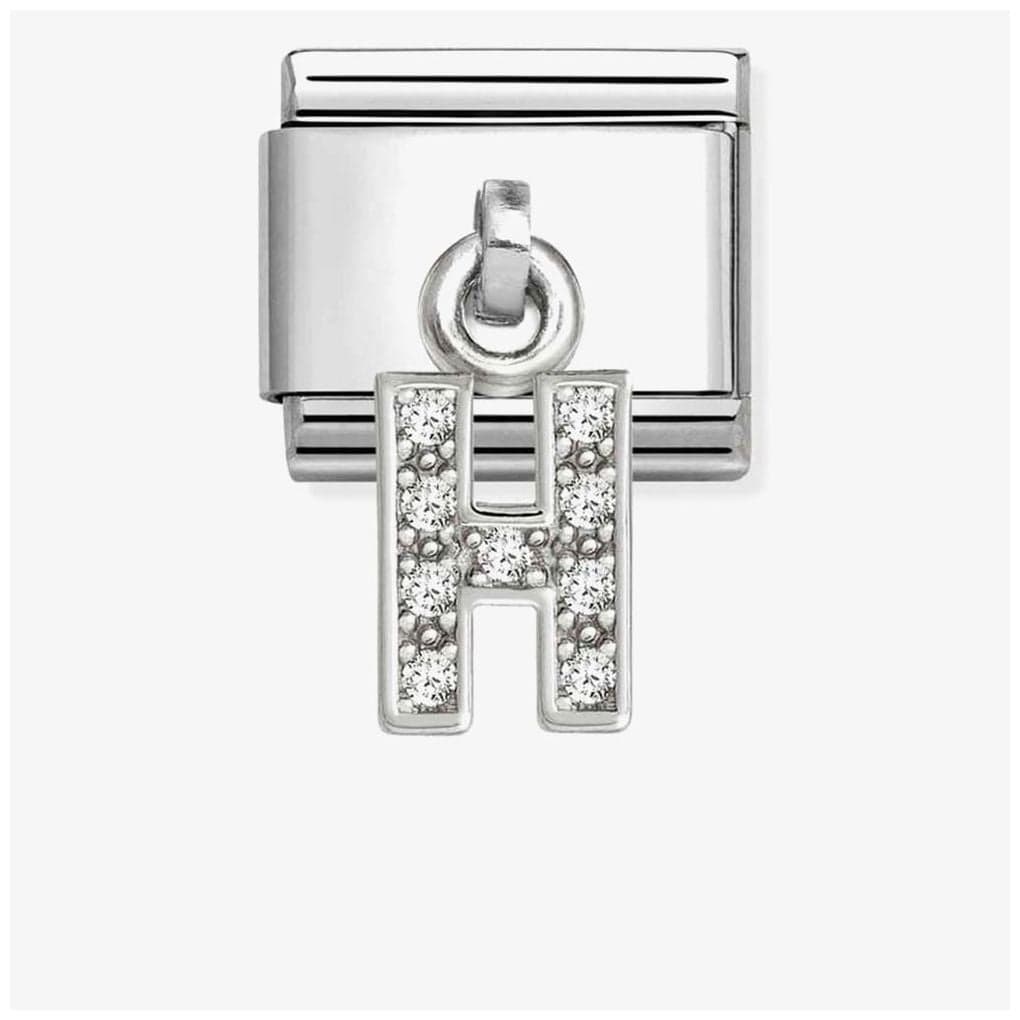 Nomination 331818/08 Classic Silver Letter H Zirconia Jewellery