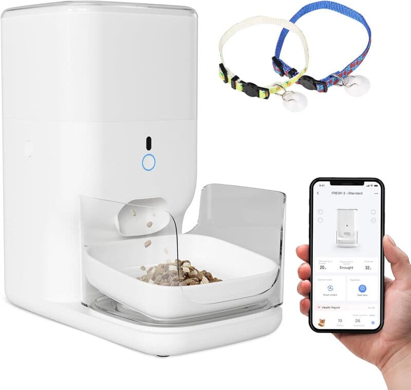 Catlink FRESH 2-F04 AI Smart Feeder, White, Customizable Portion Control, AI Monitoring, 4L Capacity, Keeps Food Fresh for 20 Days, Supports Offline