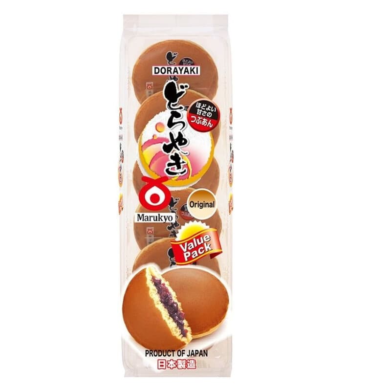 Marukyo Tsubuan Dorayaki (Japanese Pancake with Sweet Adzuki Beans Jam) - Original Flavour 6 Pieces 320g