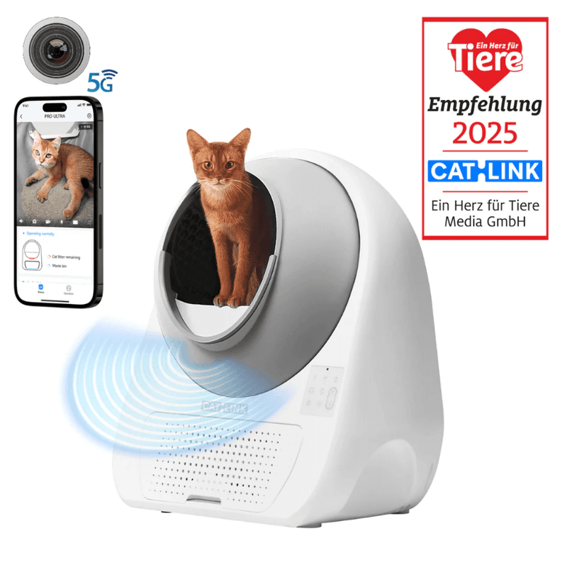 Catlink Pro-X Luxury Smart Cat Litter Box, Large Size - Self-Cleaning, APP Controlled, Double Odor Control, for Cats 3.3-22 lbs, Hands-Free