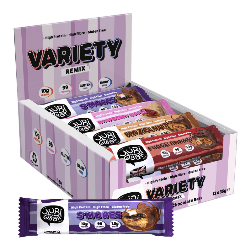 YuBi Bar Protein Nutrition Bar Protein Bars Mixed Variety Box - 12 x 35g