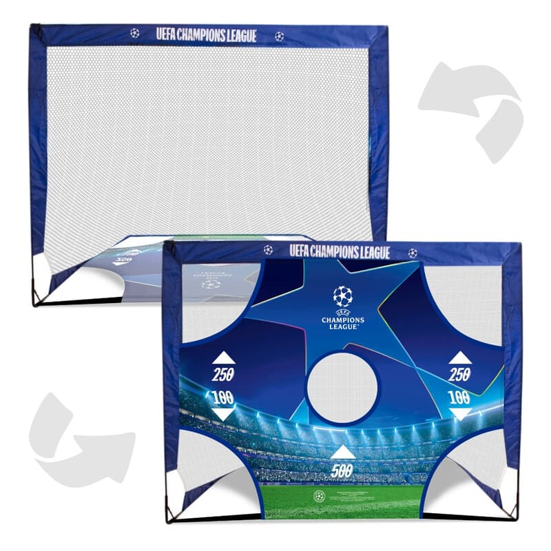 Hy-Pro Football Goal with Target Sheet UEFA Champions League Flexi Blue 3x4ft