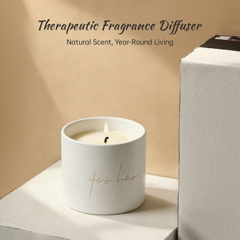 Zooly Dongyang Ceramic Scented Candle - Westin White Tea (White), 250G, 1PC