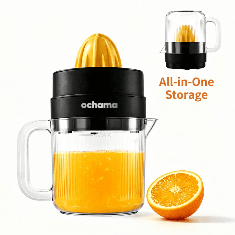ochama Electric Citrus Juicer, Semi-Automatic Press Orange Juicer, 1.4L Large Capacity 30W Juice Extractor for Home, Oranges Lemons Citrus, Pulp