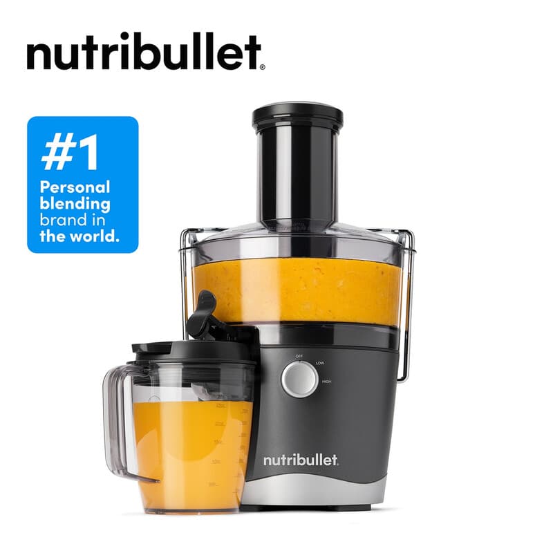 Nutribullet Juicer 800w, 1.5L Pulp Basin & Wide 3'' Chute, Dishwasher Safe