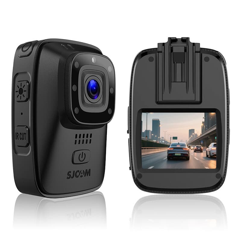 SJCAM A10 Body Worn and Car Dash Camera with Night Vision IP65 Waterproof 450 Mins Long Battery 140° Wide Angle 12MP Photo 2.4GHz WiFi Compact
